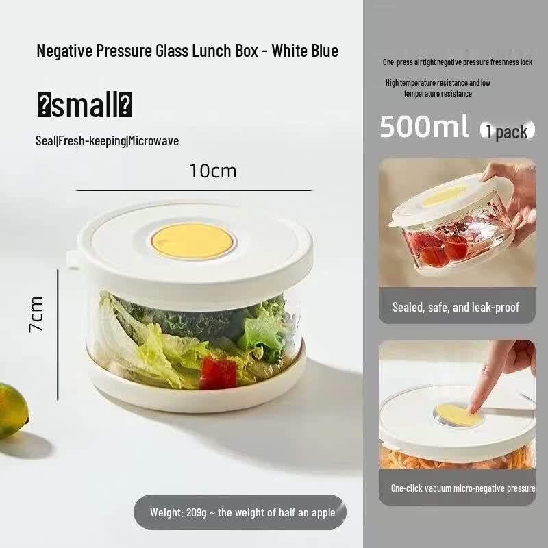 Ru Han Heat-Resistant Round Glass Food Storage Container Set