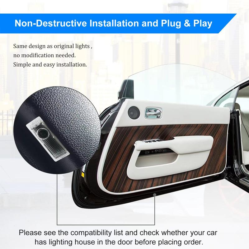 HD Car Door Lamp Projector Car Badge Welcome Light For Lexus F SPORT RX330 IS250 Ct200h ES300h RX350 IS300h RX450h NX300h RX400h