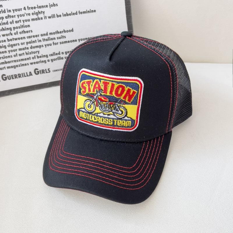 American Retro Baseball Cap Mesh Breathable UPF50+ Unisex Hip Hop Streetwear Adjustable Vintage Sun Hat