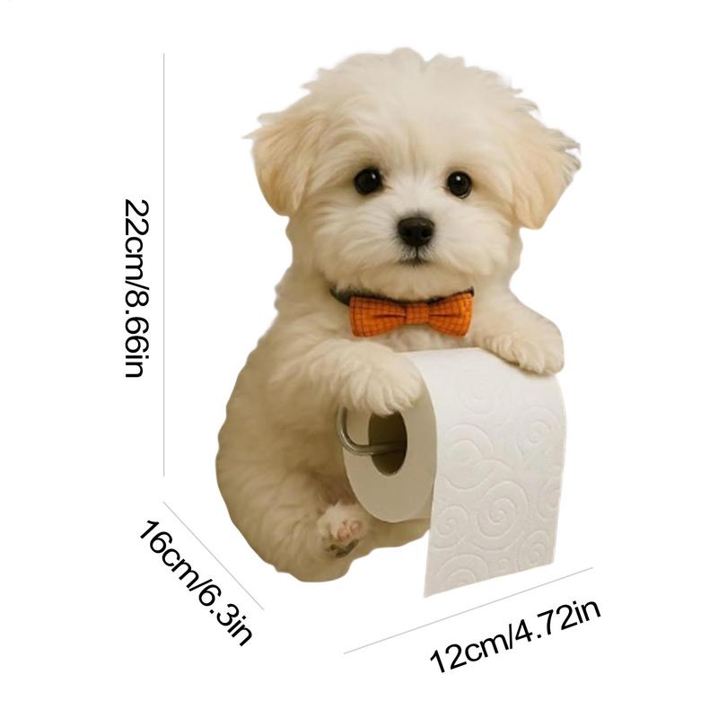 Paper Towel Holder Funny Animal Paper Towel Holder Space-Saving Decorative Dog Shape Creative Rack For Kitchen Small Spaces