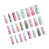 Artificial Nails with Flower Design 24 Pieces Resin Material for Asian and European Women