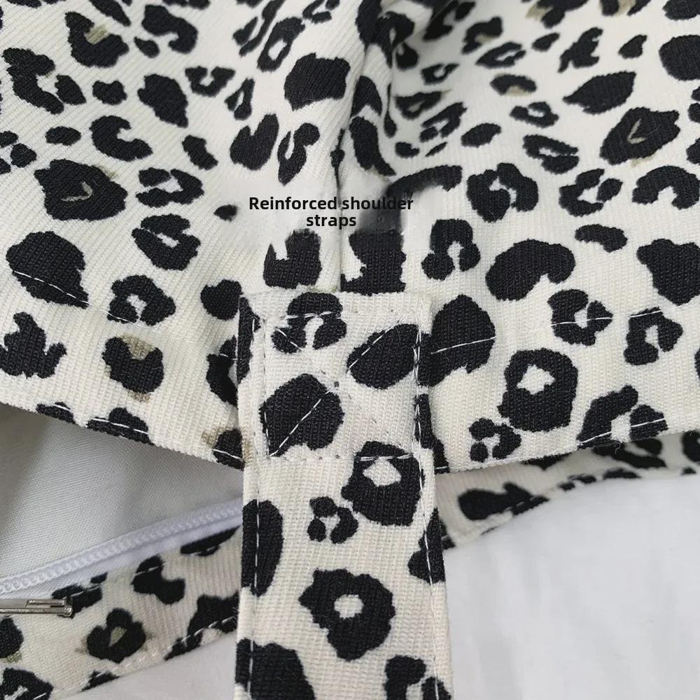 Μοντέρνα Κορδούρα με Λεοπάρ Μοτίβο Τσάντα Χιαστί & Ώμου - Μεγάλης Χωρητικότητας για Φοιτητές & Ψώνια