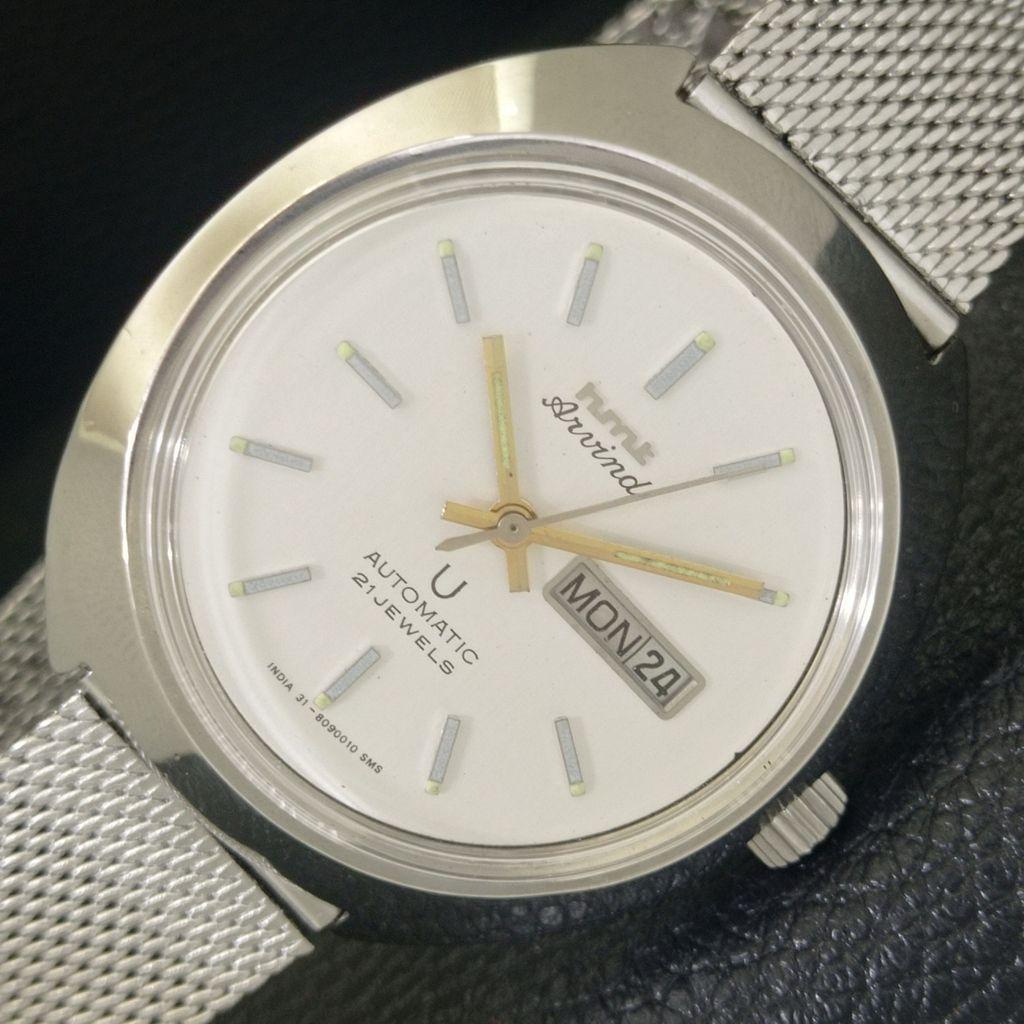 

VINTAGE HMT ARVIND AUTOMATIC 6501 INDIAN MENS ORIGINAL DIAL WATCH a703274-1 R213a-a703274