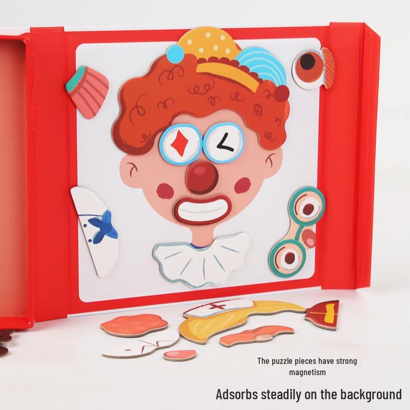 Cross-Border Ocean-Themed Magnetic Puzzle Set for Kids: Interactive Dress-Up & Transportation Figures for Early Education.