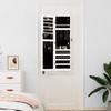 VidaXL Wall-Mounted Jewelry Cabinet with Mirror White 30x8.5x106 Cm 353214