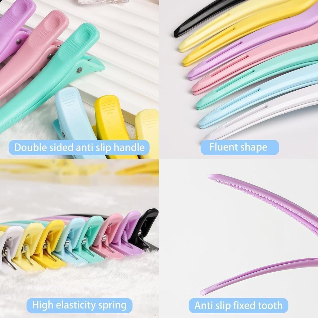 Green-6 Pack Hair Sectioning Clips for Women, Alligator Hair Clips for Styling & Salon Use, Durable Tools with Strong Grip for Salon & Home