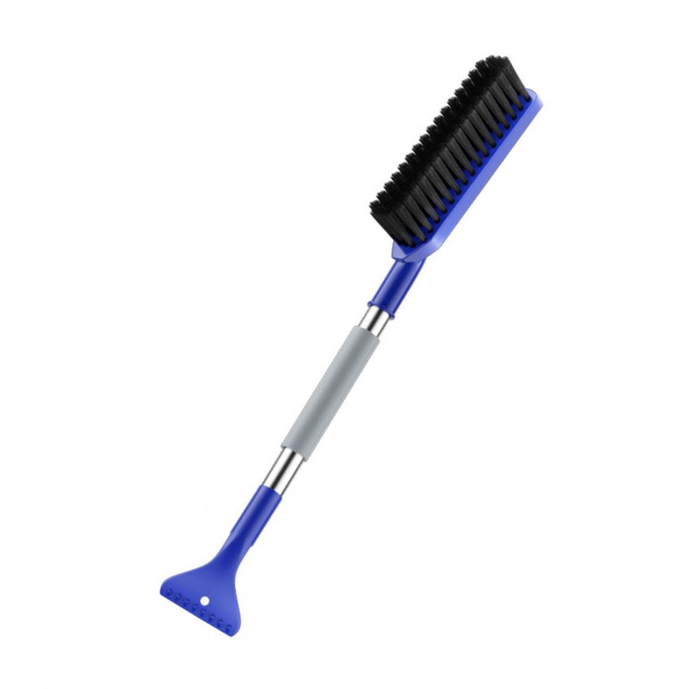 Anti-fatigue Ice Scraper Deicing Wiper Brush with Anti-fatigue Foam Handles Double-headed Snow Brush Adjustable for Winter