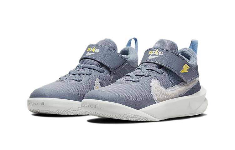 Nike Team Hustle D 10 Dream Low Top Basketball Shoes Blue White Children Aged 3 7 Years Old DH4906-410
