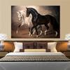 Black and White Horse Canvas Painting Modern Animal Posters Prints Quadros Wall Art Picture for Living Room Decoration Cuadros