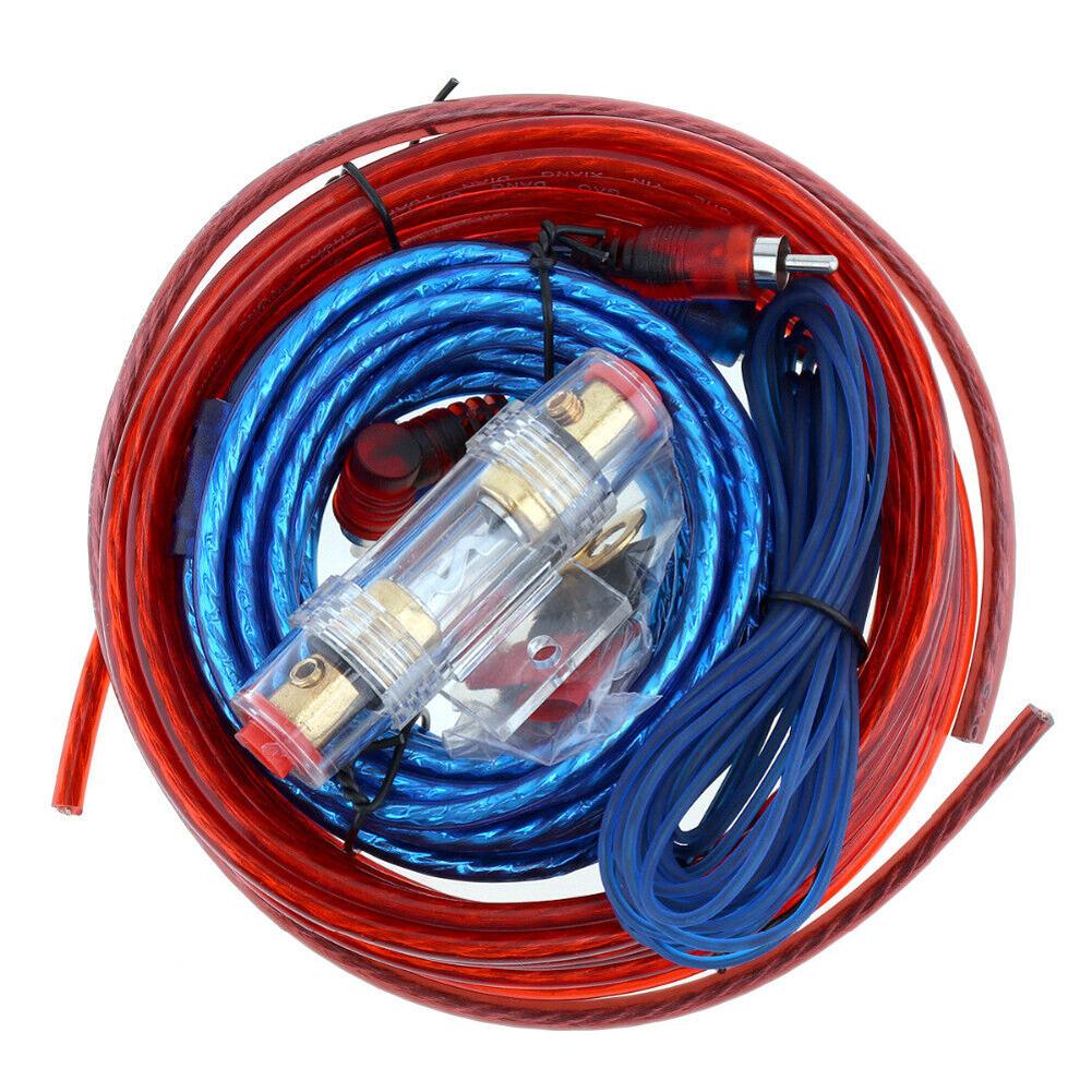 1500W Car Power Amplifier Wiring Kit 8GA Car Subwoofer Cable 60 AMP Fuse Holder Subwoofer Speaker Line 18GA for Car Modification Fuse Holders1