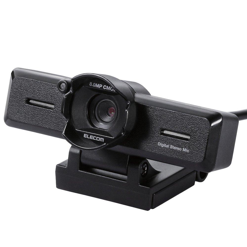 

ELECOM Full HD Stereo Glass Lens Hood Black UCAM-C980FBBK Webcam, 30FPS, 8MP, Built-in Microphone, High-Definition Lens, Included, 1.5m Cable, чорний