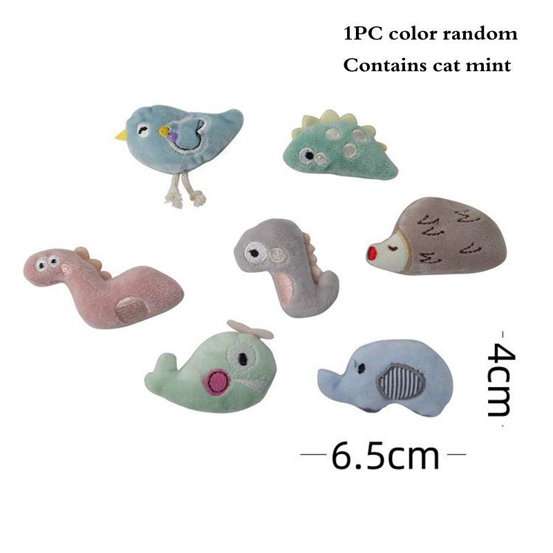 1PC Plush Cat Toy Catnip Cute Funny Chew Cat Playthings Cartoon Interactive Kitten Mini Teeth Grinding Thumb Pet Dog Chewing Toy