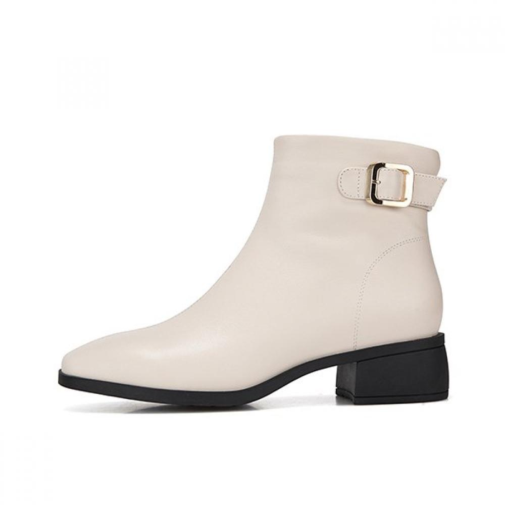 Barbara Leather Buckle 5cm Women S Ankle bootS Bzg802iv