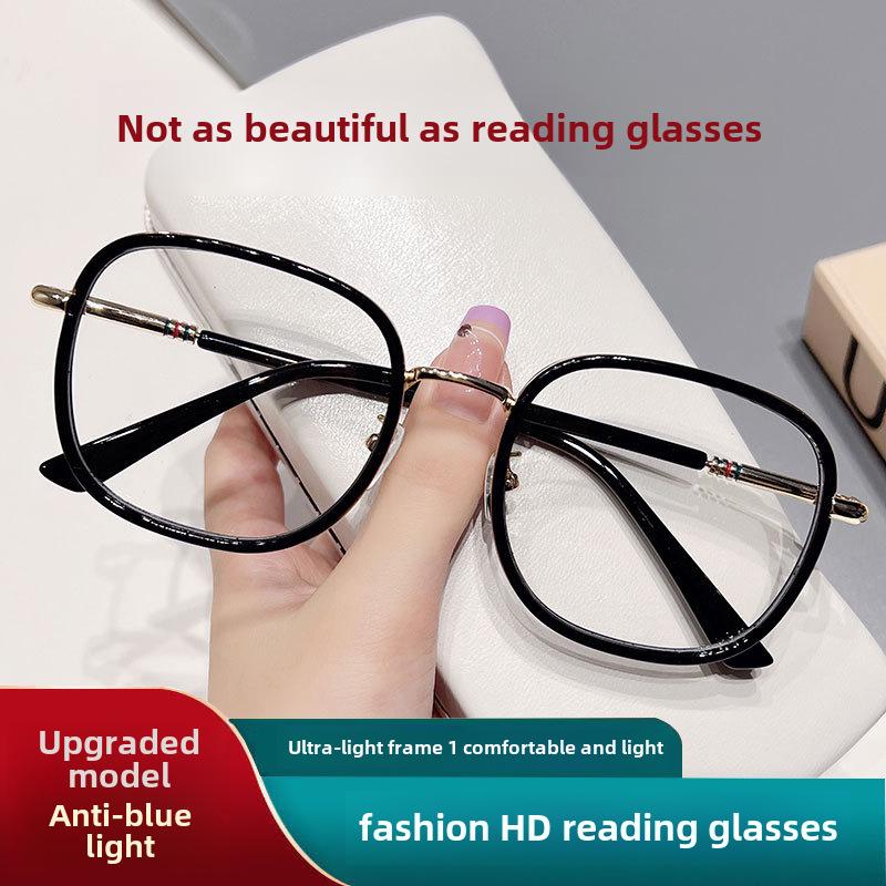 Large Frame HD Anti-Blue Light Reading Glasses for Men & Women - Ultra-Light, Portable, Eye Protection