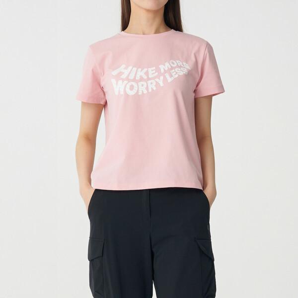 

Kolon SporTS Women S LeTTering Graphic ShorT Sleeve T ShirT TvTcm25612Sal Salmon/85