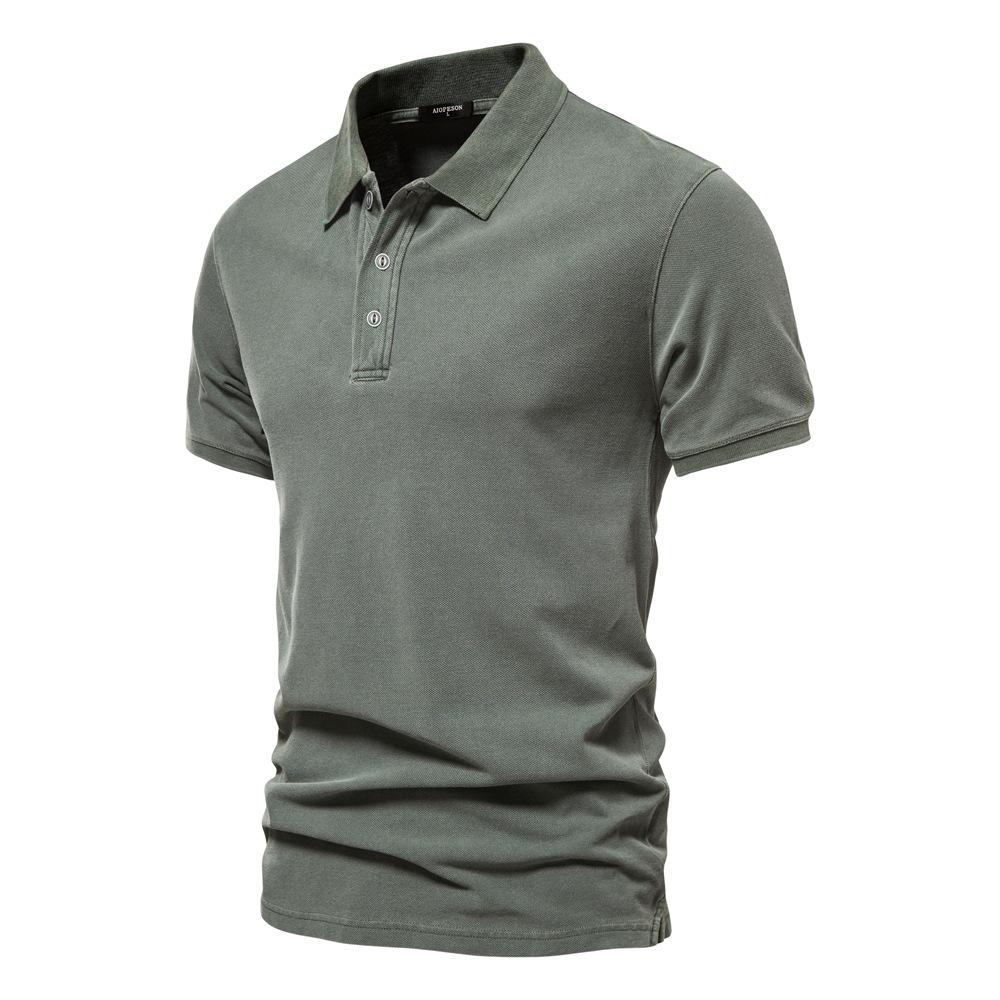 Men's Polos Solid Color Classic Polo Shirt Men Short Sleeve Top Casual Business Social Polo Men