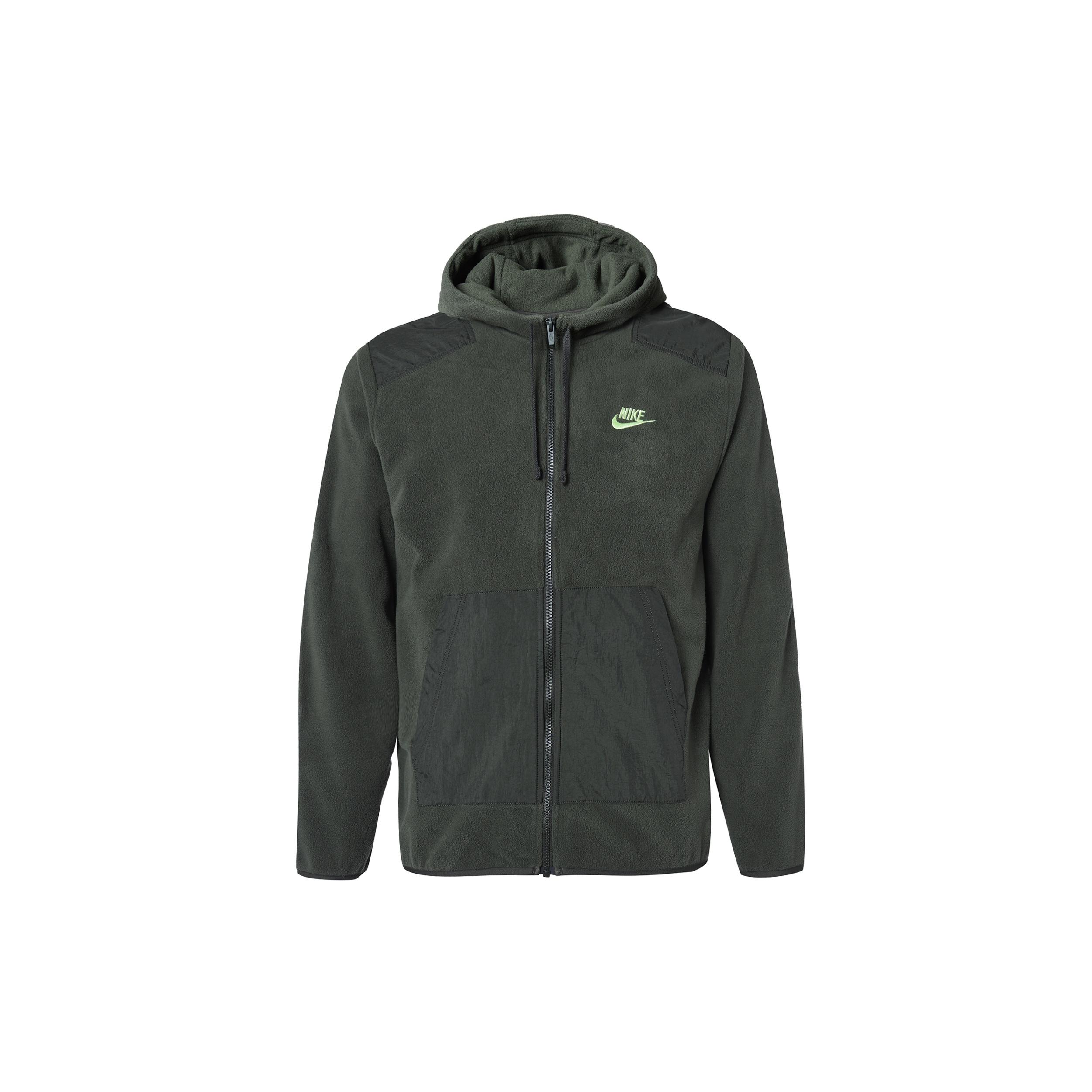 Nike Sportswear Logo Embroidered Hooded Solid Color Jacket Dark Green Men s DD4883-355 XL