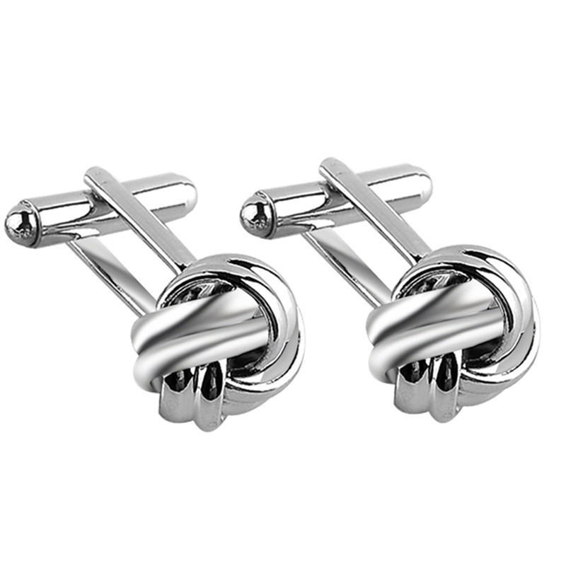 1Pair Men'S Suits Shirt Knot Twisted Cufflinks Wedding Business Cuff Links Gift