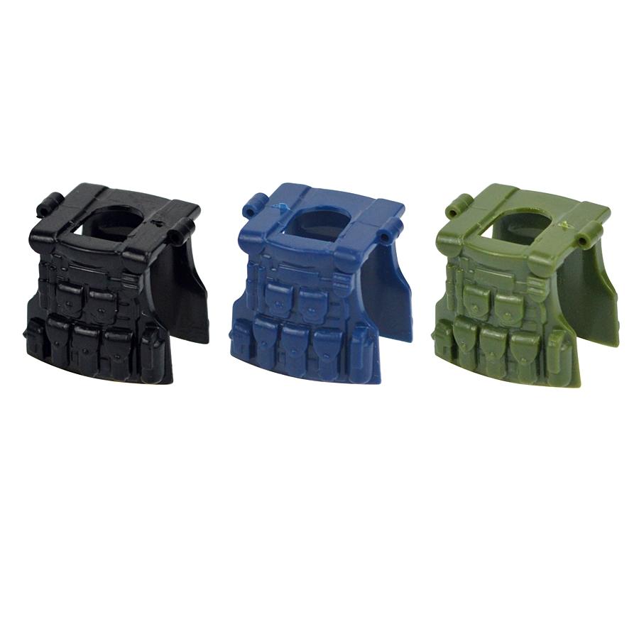 WW2 Militärzubehör Brick City Polizeikräfte Helm Rucksack Schwere Rüstung Weste Baustein Soldatenfiguren Waffe Kinderspielzeug