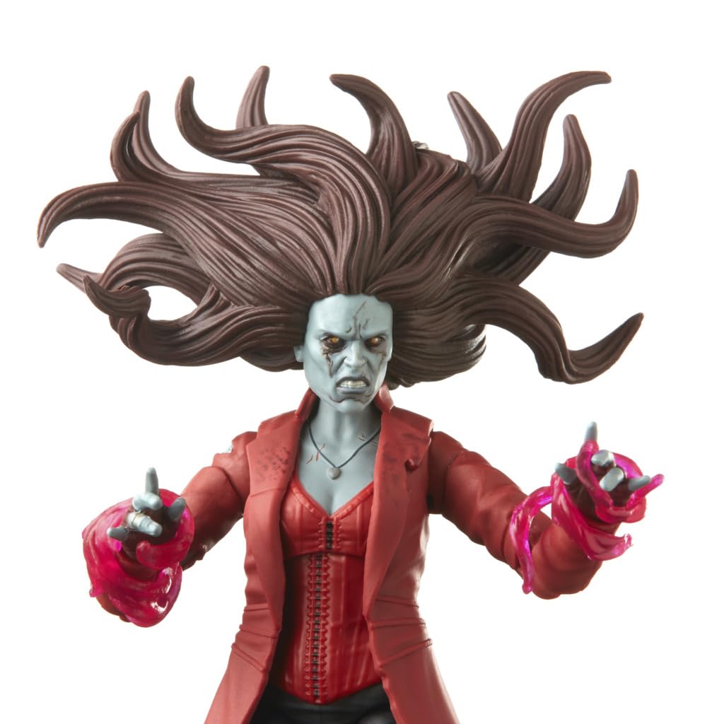 Hasbro Marvel Legends Series MCU Disney Plus E Se... Figura de Ação Feiticeira Escarlate Zumbi, 6 polegadas (15 cm) Tamanho, Inclui 2 Acessórios e 1