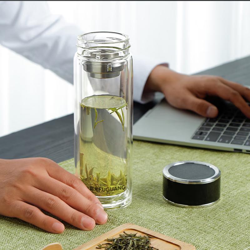 FUGUANG Mingcheng Antibacterial Double-Layer Glass Cup