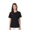 Li Ning Sports Lifestyle Series Solid Color Round Neck Comfortable Versatile Breathable Short Sleeve T-Shirt Women T-Shirts Black ATSU872-1