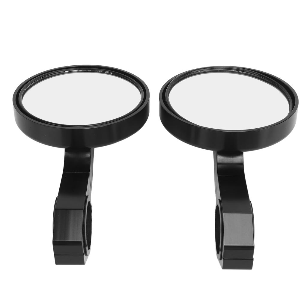 UTV Side Rearview Mirrors Round Black Aluminum Alloy Adjustable Replacement for Polaris RZR 900 XP 1000 1.75in Clamps