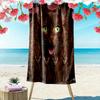 Abysinnia Cat Print Beach Towel, Large Soft Quick Dry Towel for Beach Camping Swimming
