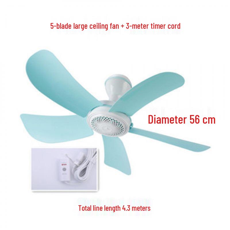 Compact Silent Ceiling Fan for Dorms and Bedrooms