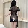 Sultry Lace Mesh Cheongsam Dress for Temptation Role Play