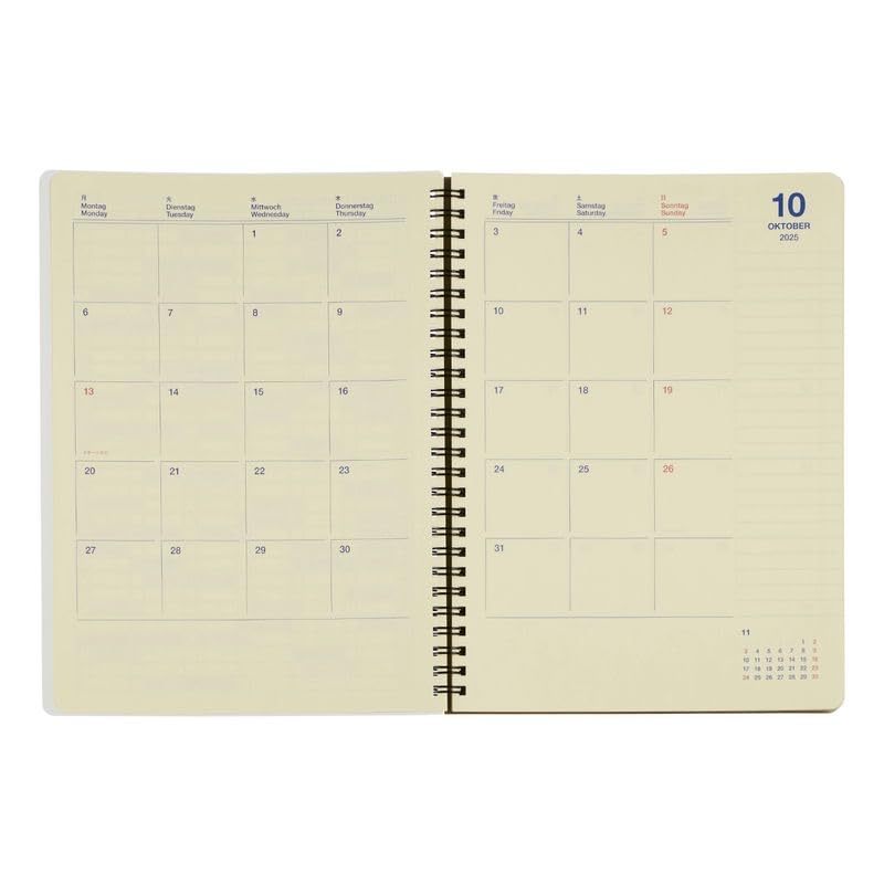 [Delfonics Planner 2026 Edition / Starting October 2025] Rollbahn Diary XL Monthly Planner (Light Blue)
