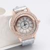 Watch With Quartz Rhinestones Faux Leather Strap Rolling Ball Round Women Dial
