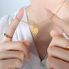 Versatile French Heart-Shaped Clavicle Necklace: Light Luxury Titanium Steel Jewelry for Women