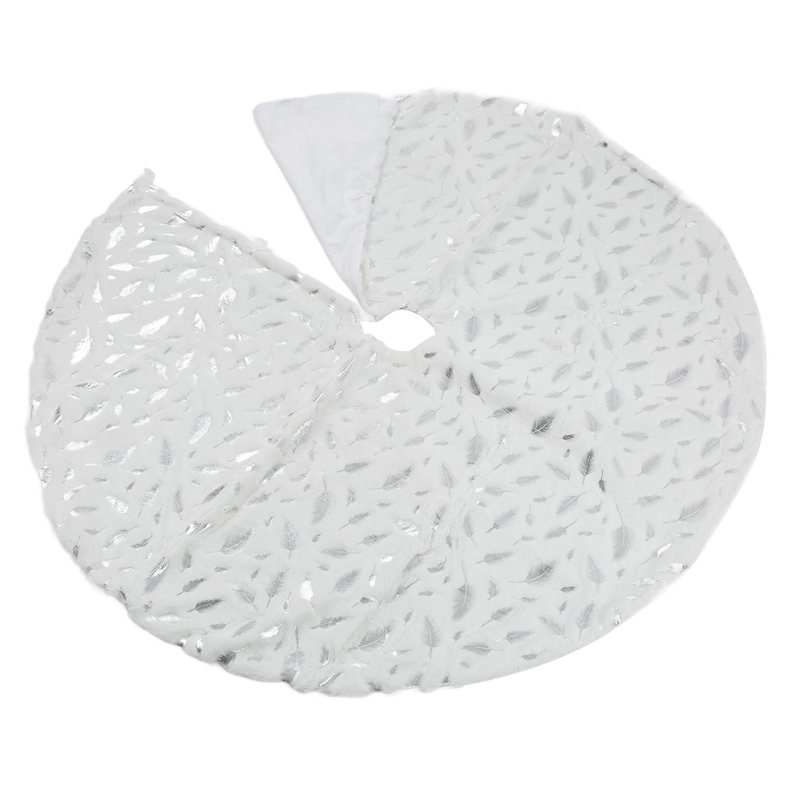 Юбка под елку Рождественская Многоцелевая Элегантный вид Мягкая Удобная Рождественская Белая юбка под елку Для спальни Бара Офиса