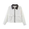 Frühlingsrosa Freizeitjacke Damen Lockerer Schnitt Streetwear Reißverschluss vorne Taschen Lounge Wear Tägliche Oberbekleidung
