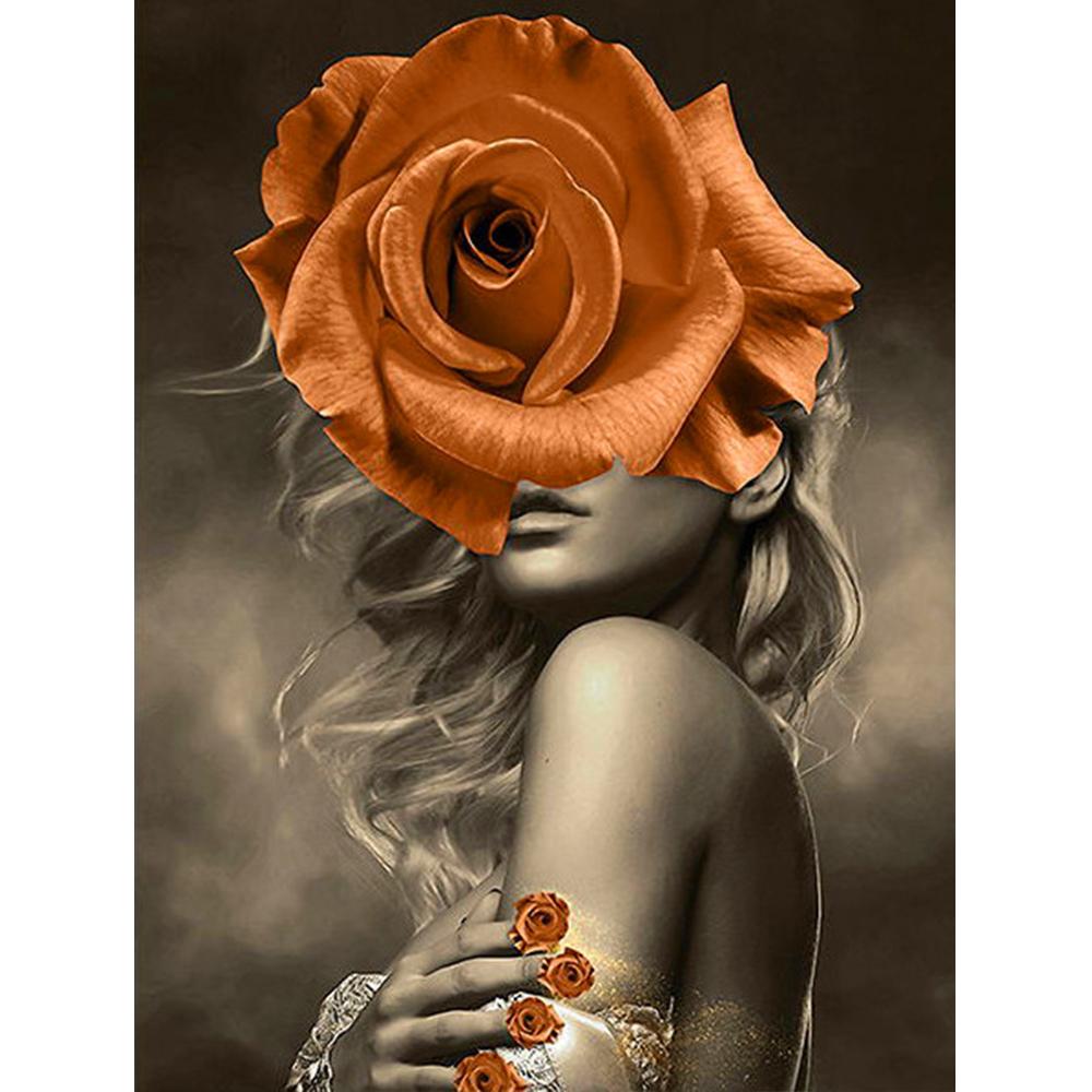 5D DIY diamentowe zestawy do malowania portret kobiety zdjęcia dżetów diamentowe hafty kwiatowe mozaiki sprzedaż Wall Art