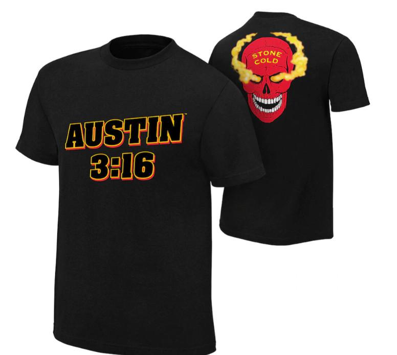 Black   Stone Cold   Steve Austin Red Skull T-Shirt Unisex T-Shirt M