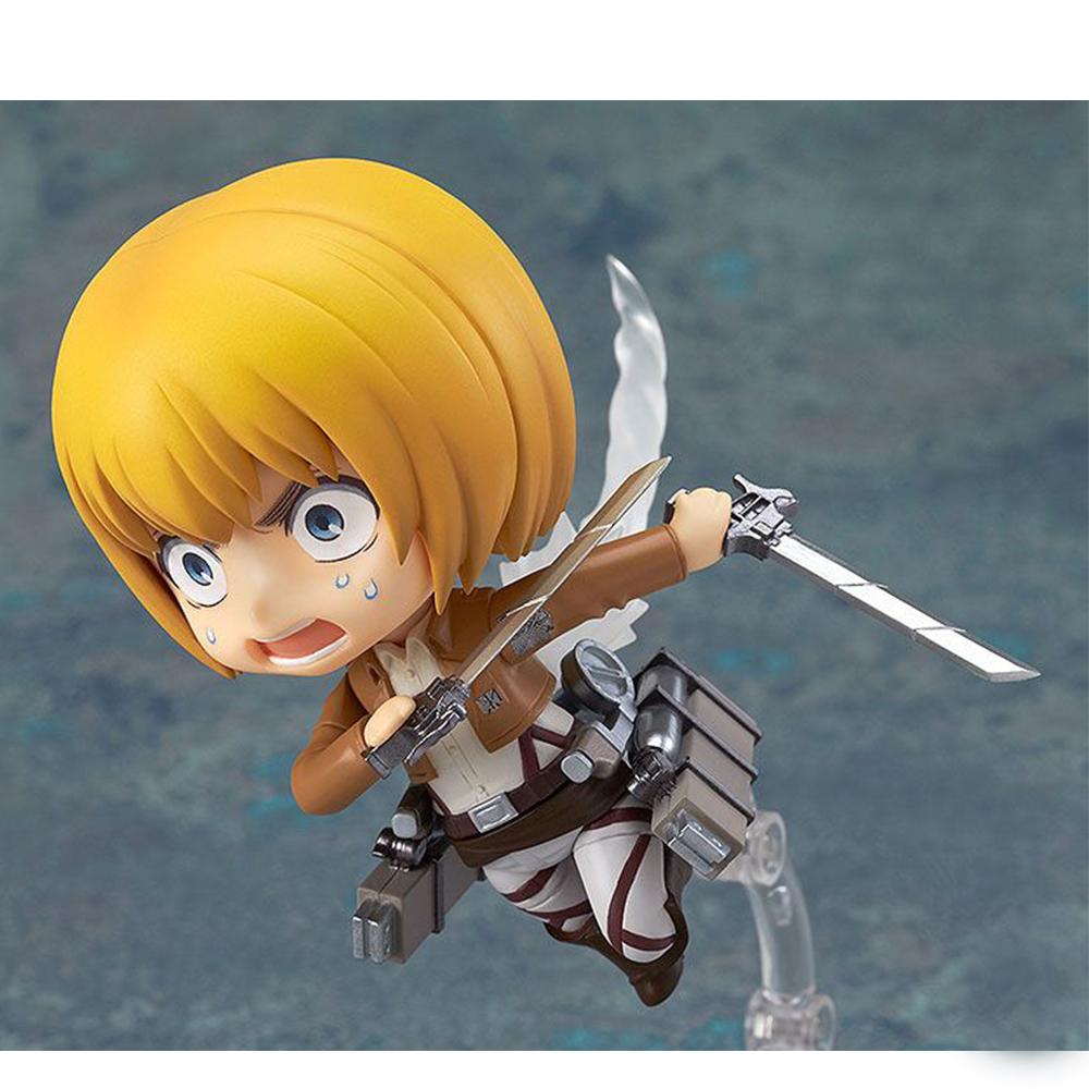 In Stock Armin Arlert 435 Anime Titan Figure Armin Arlert Action Figure Levi Figurine Model Kawaii Doll Cute Q-version Toys Gift