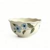 Japanese Ceramic Bluebell Lace Rice & Soup Bowl - Elegant Tableware