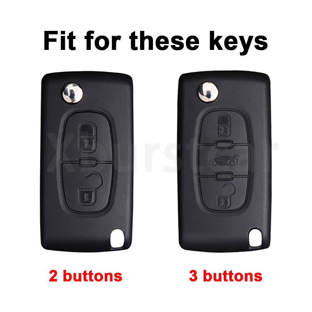 Custodia Portachiavi Auto in TPU alla Moda per Peugeot 308 407 607 807 207 307 Per Citroen C2 C3 C4 C5 C6 Xsara Berlingo Guscio Chiave Elettronica Senza Chiave