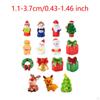 15 Pieces Christmas Miniature Figurines Mini Xmas Tiny Ornaments Resin Figures for