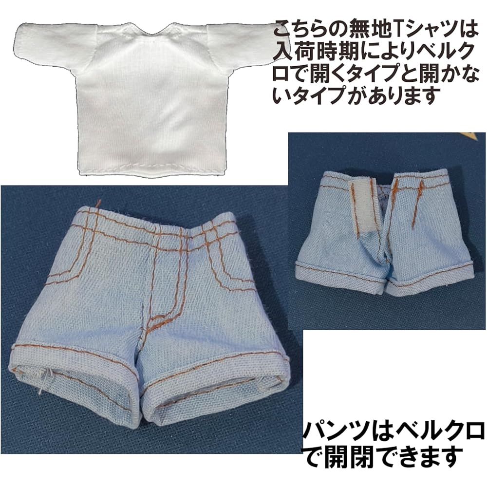 OlyOly 1/6 Doll Outfit Set T-Shirt Denim Shorts Skirt for 30cm Dolls Miniature Figure Clothing