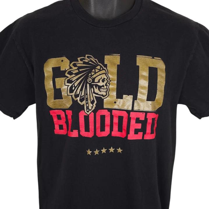 

Gold Blooded 100% Cotton T-shirt Mens Tees Top Mens Size Medium Black SAVS X Adapt Streetwear L