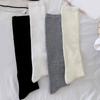 Women Solid Color Ribbed Cuffs Thigh High Stockings Japanese Preppy Students Stretchy Over The Knee Long Boot Socks