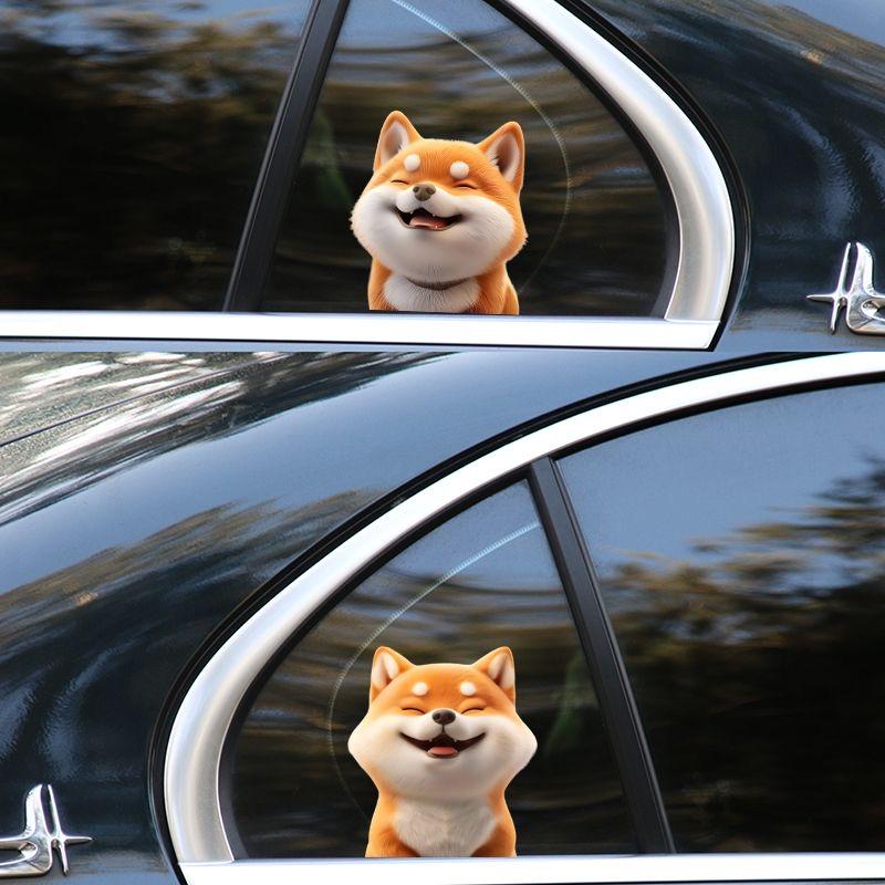 Smiling Shiba Inu Waterproof Vinyl Decal Sticker For Cars, Laptops, Walls Windows, Bumper Sticker External Accessories JM27