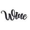 Hollow Out Metal Wine Wall Art Black Wine Letter Wall Decor Wine Themed Wall Decor  Patio
