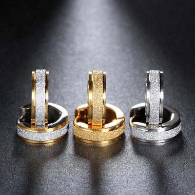 316L Edelstahl Mode Frauen Matte Gold Farbe Creolen Party Schmuck Geschenke