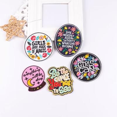 5 Pcs/pack  Fusible Embroidery Patch Iron On Patches For Clothing Thermoadhesive Patches For Jackets Jeans Backpack Ironable Sewing Patch