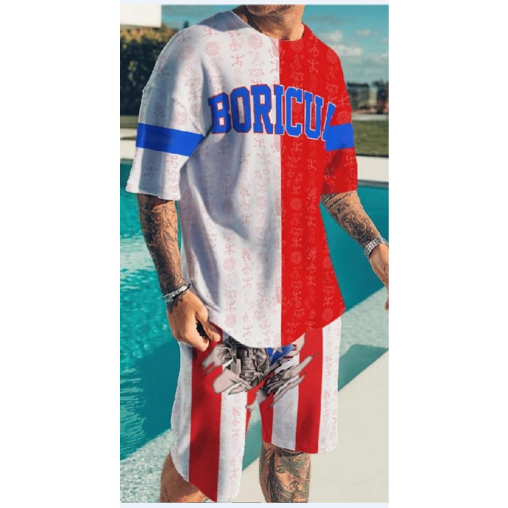 Men's Short-sleeved Shorts Two-piece Sports Leisure Suit Light Breathable Unisex Sports Clothing