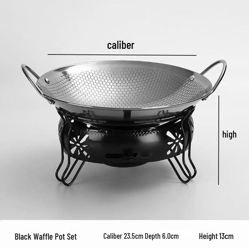 Chuangxingfa Stainless Steel Solid Alcohol Hot Pot Set